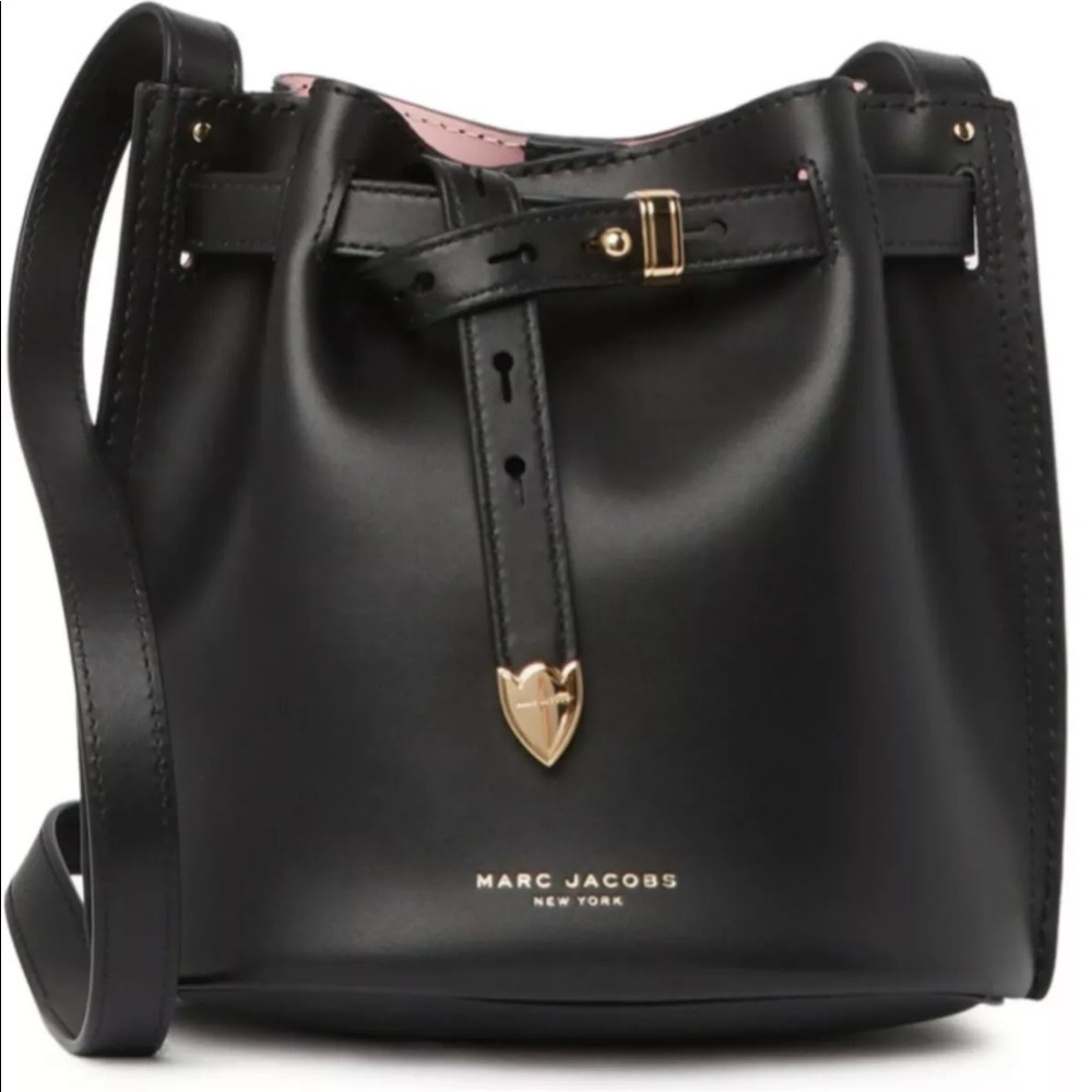 Marc Jacobs Logo Bucket Bag Black - Picture 1 of 11
